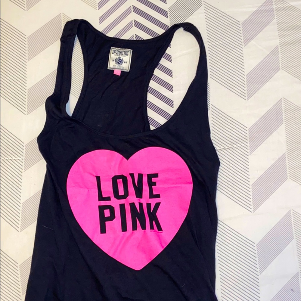 Pink VS long tank top 💕